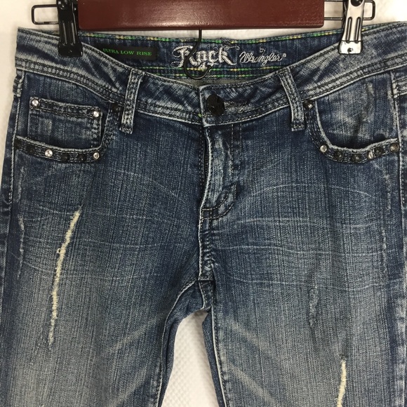 Rock 47 by Wrangler Ultra Low Rise Jeans Waist 29 - Picture 2 of 8